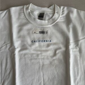 GILDAN | White California State Cotton Polyester Sweatshirt Unisex Size S NWT